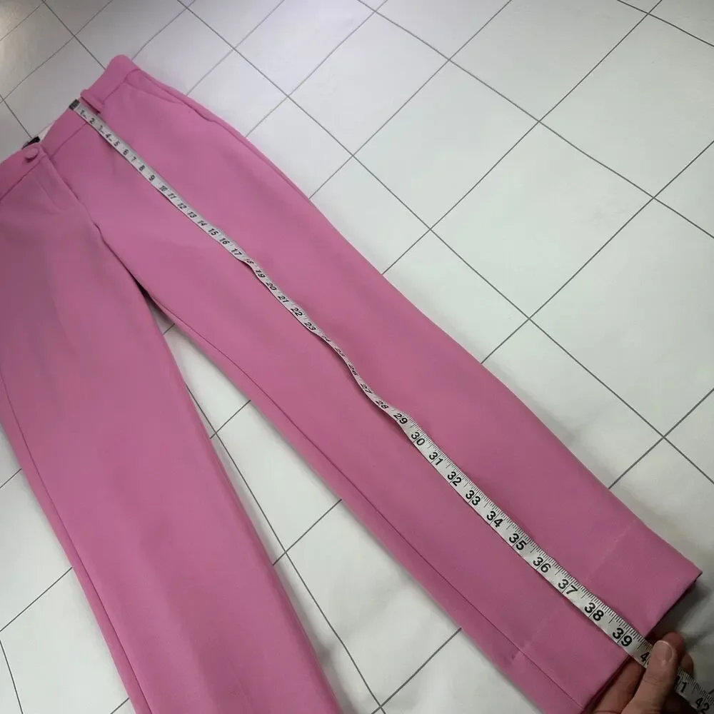 J. Crew Pants Women 8 Tall Pink High Rise Cameron Trouser Classic Solid Business